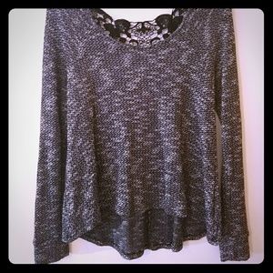 Sweater with Lace Back Detail